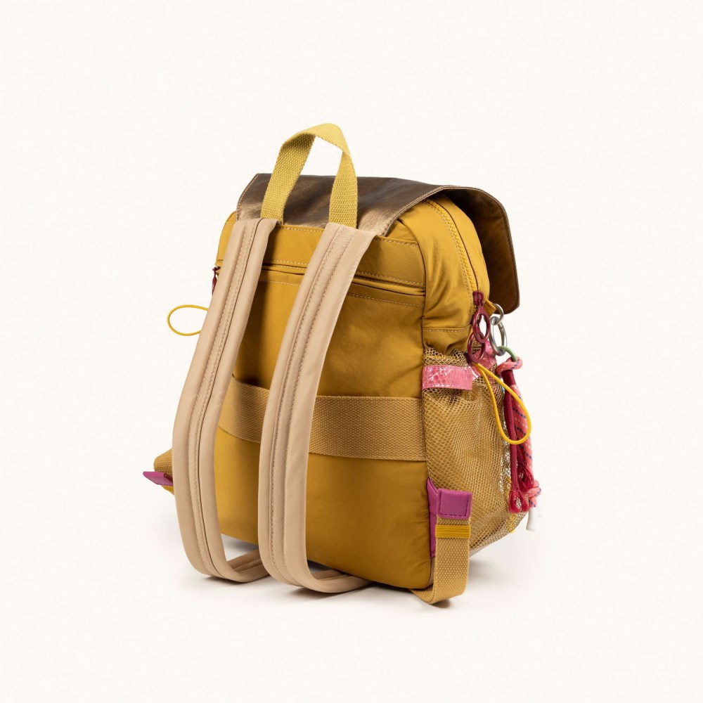 DEEP RECYCLED FW25 BACKPACK C/HONEY - AMARILLO