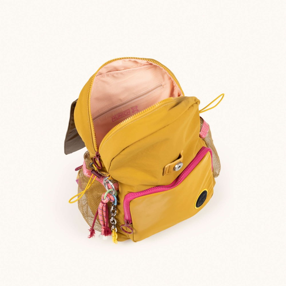 DEEP RECYCLED FW25 BACKPACK C/HONEY - AMARILLO