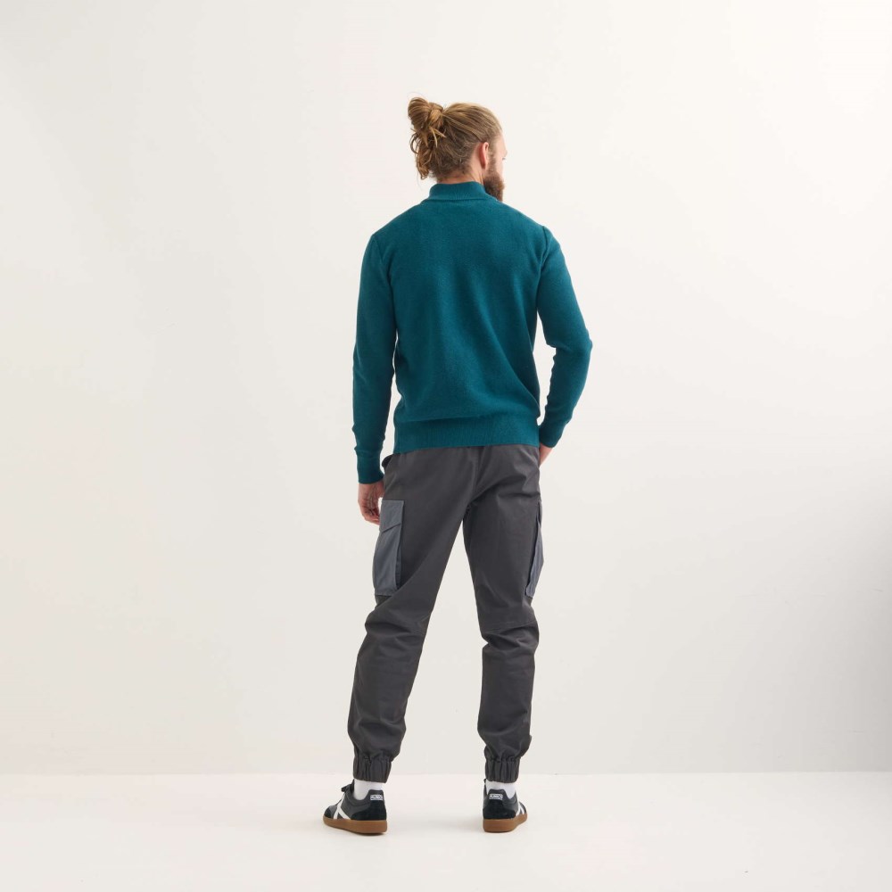 Jersey MUNICH Roma lifestyle hombre de algodón-poliéster petroleo - AZUL