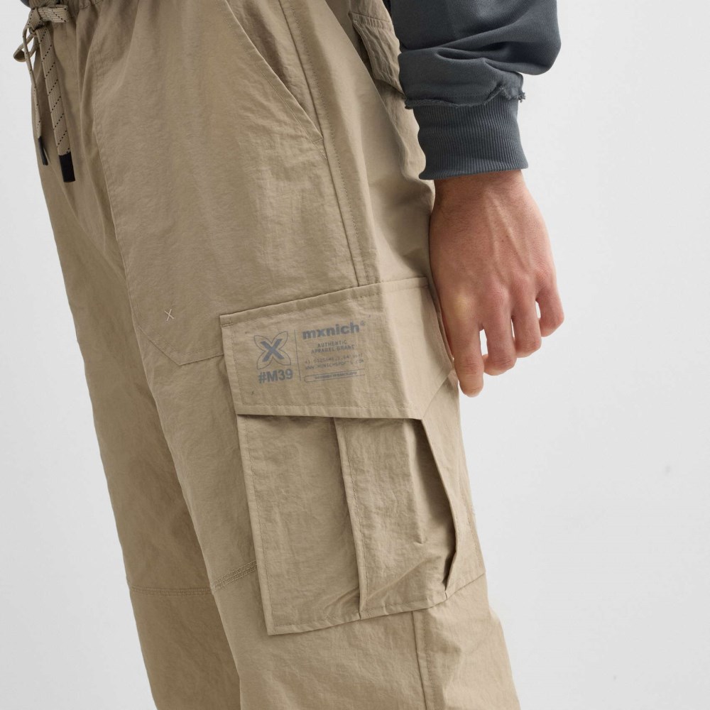 Pantalón MUNICH cargo gang streetwear de nylon camel - CAMEL