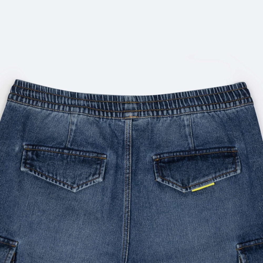 Pantalón cargo MUNICH lifesyle hombre de algodón denim - AZUL