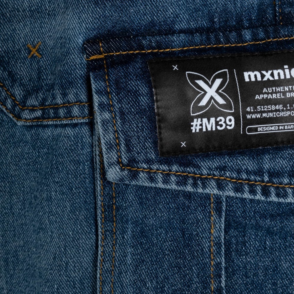 Pantalón cargo MUNICH lifesyle hombre de algodón denim - AZUL