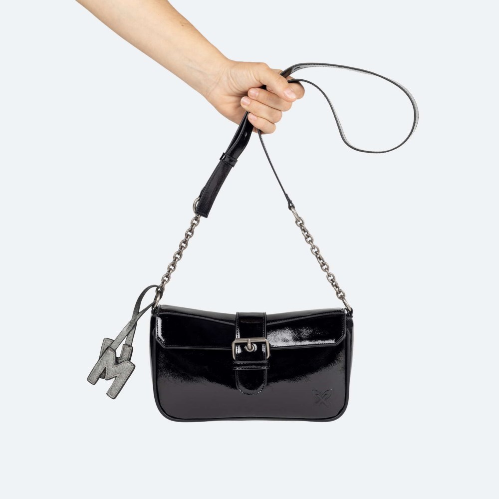 MH CROSSBODY BAGUETTE C/BLACK - NEGRO