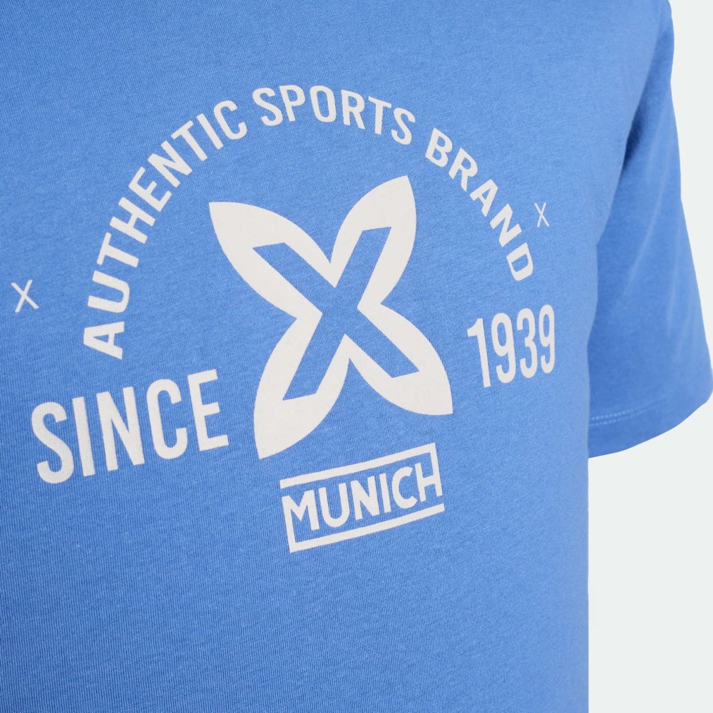 Camiseta MUNICH de algodón celeste - AZUL