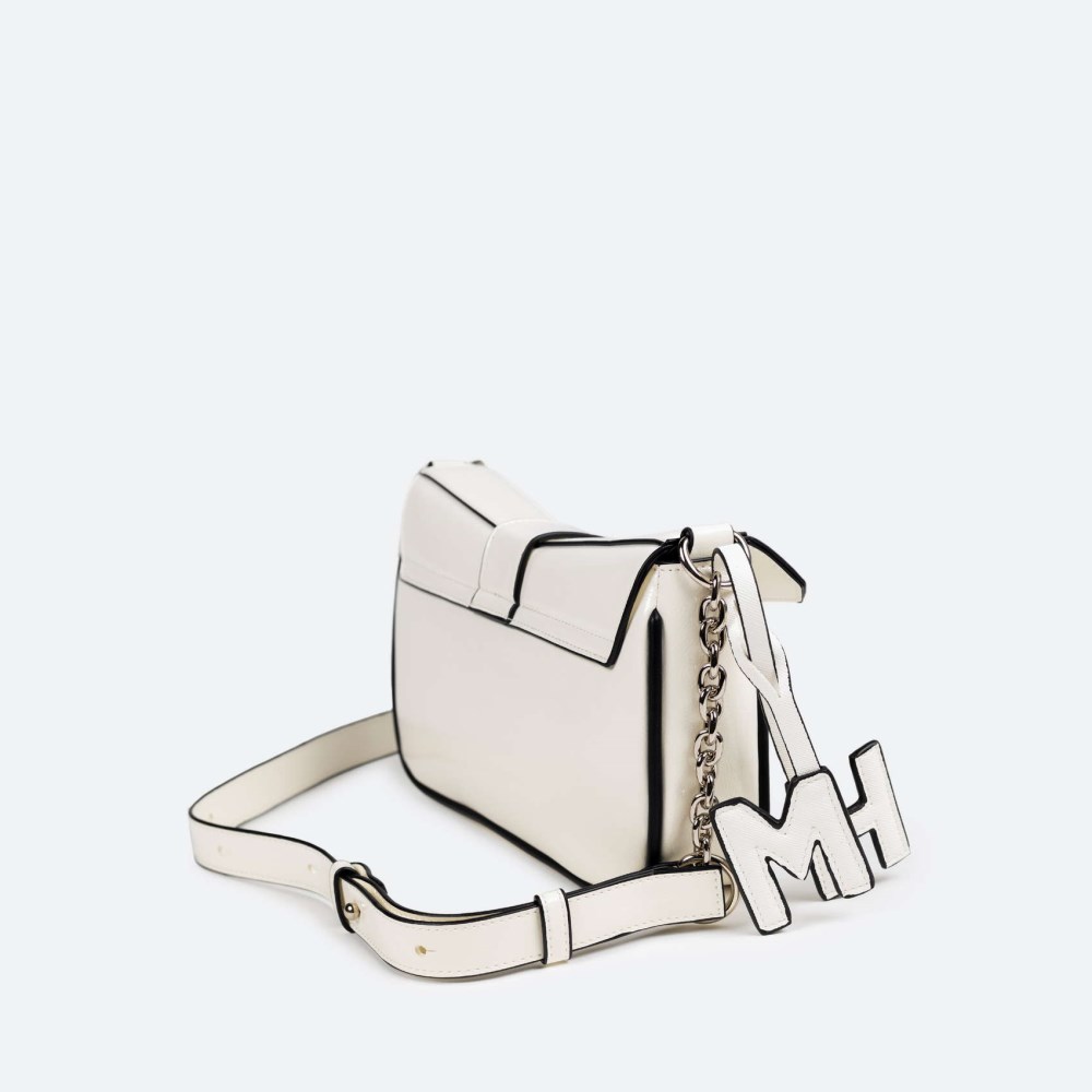 MH CROSSBODY BAGUETTE C/WHITE - BLANCO