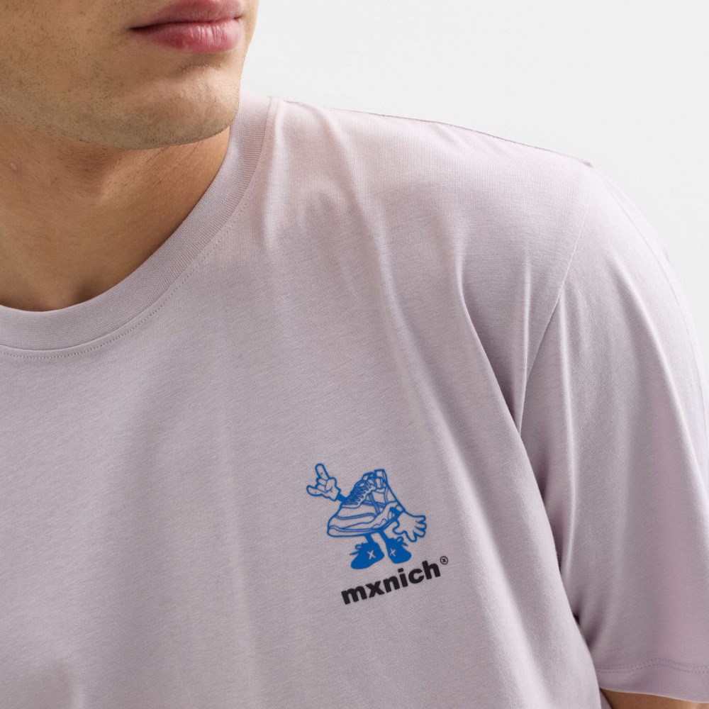 Camiseta oversize MUNICH streetwear de algodón orgánico lila - VIOLETA