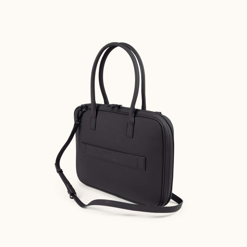 ESSENCE RECYCLED FW25 SHOPPER C/BLACK - NEGRO