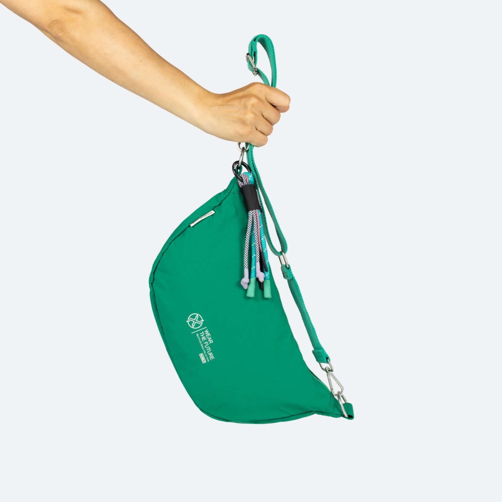DEEP RECYCLED CROSSBODY BAGUETTE C/GREEN - VERDE
