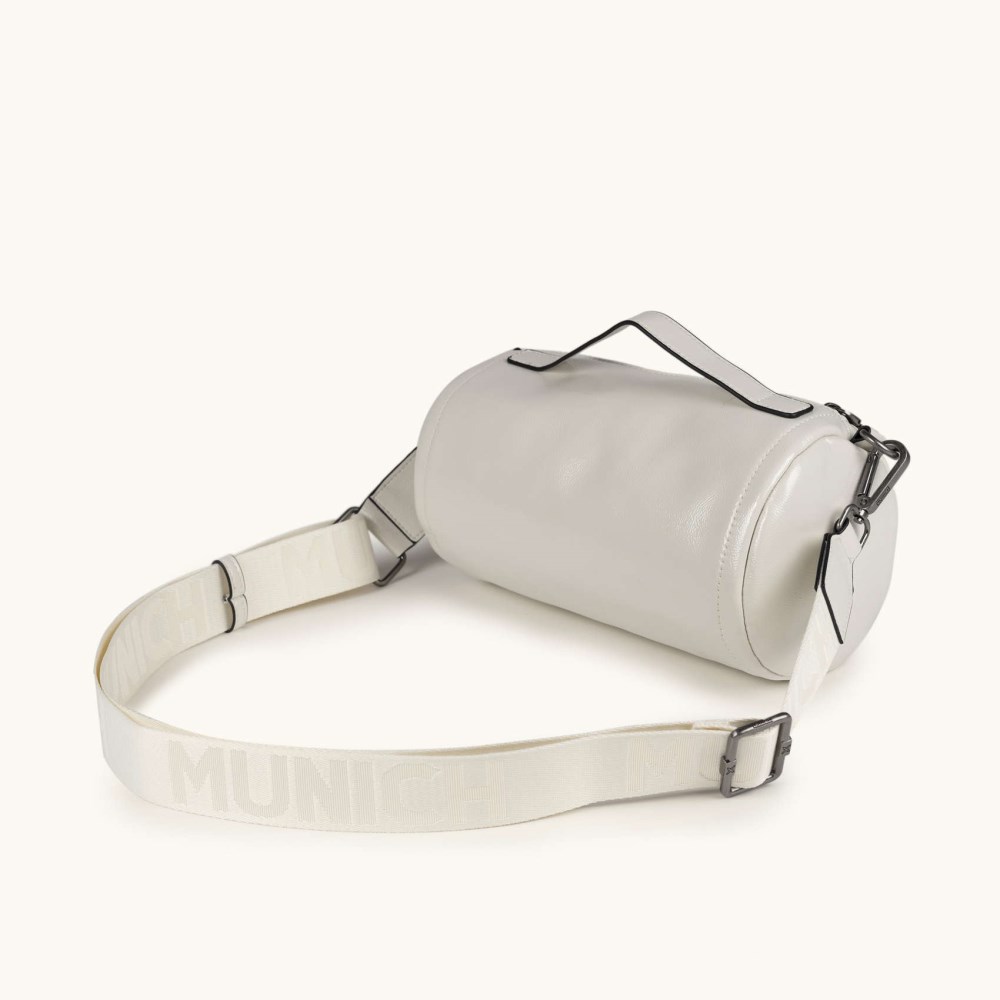 MH FW25 CROSSBODY BARREL C/WHITE - BLANCO