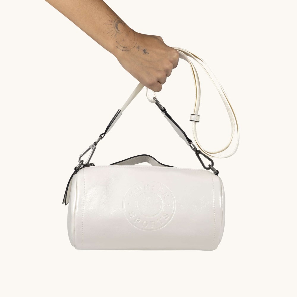 MH FW25 CROSSBODY BARREL C/WHITE - BLANCO