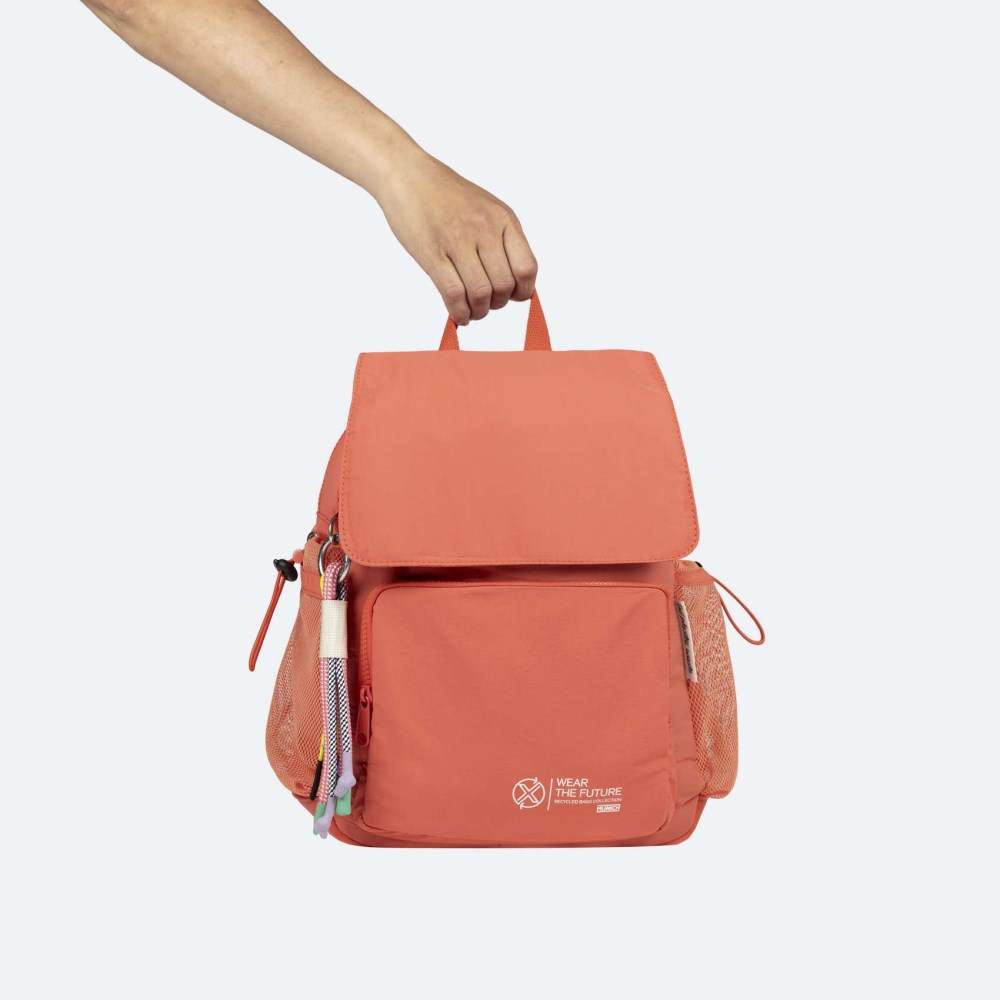 DEEP RECYCLED BACKPACK C/CORAL - NARANJA