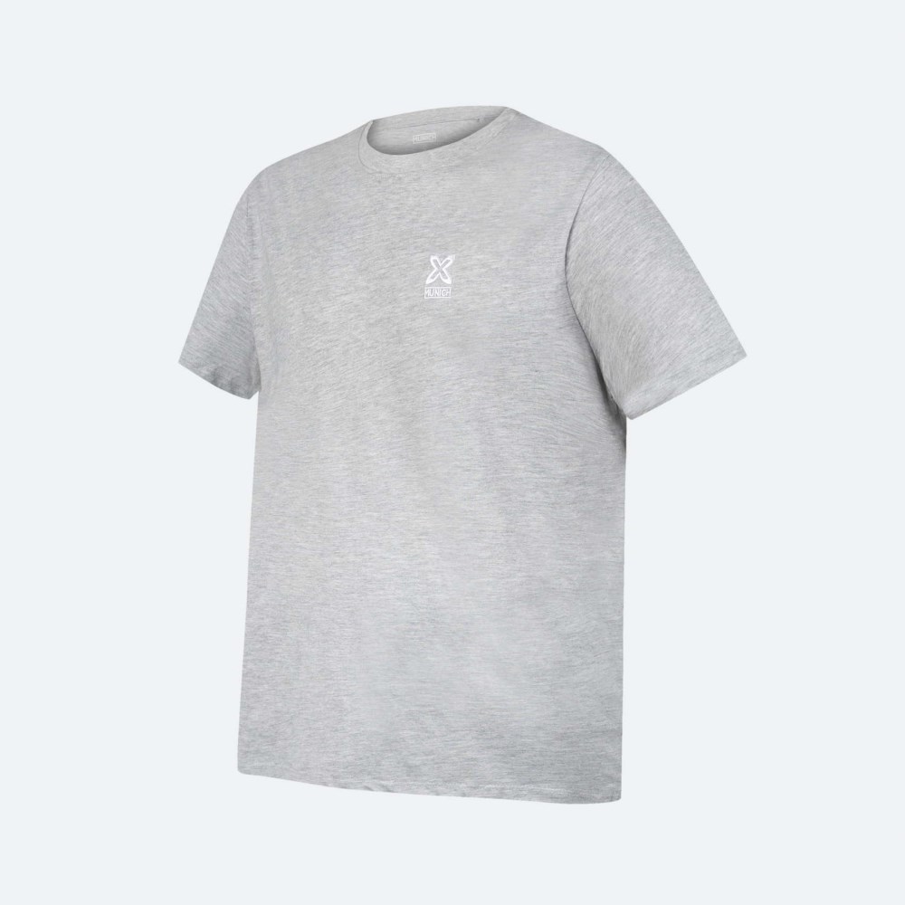 Camiseta MUNICH basica de algodón gris - GRIS