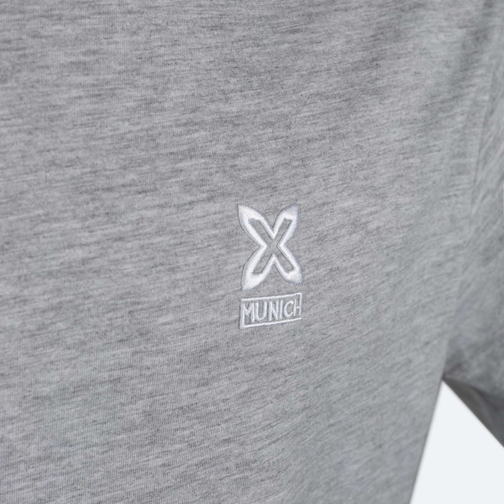 Camiseta MUNICH basica de algodón gris - GRIS