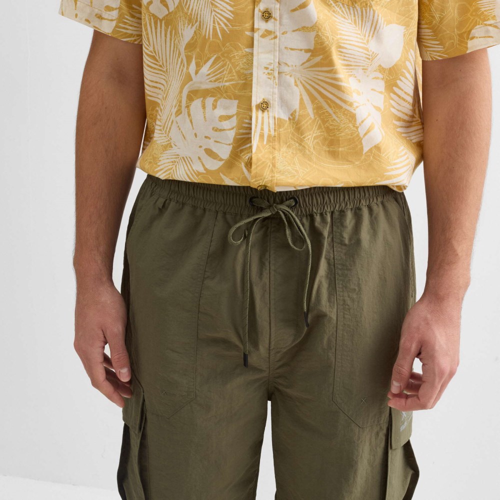 Pantalón MUNICH cargo gang streetwear de nylon caqui - CAQUI