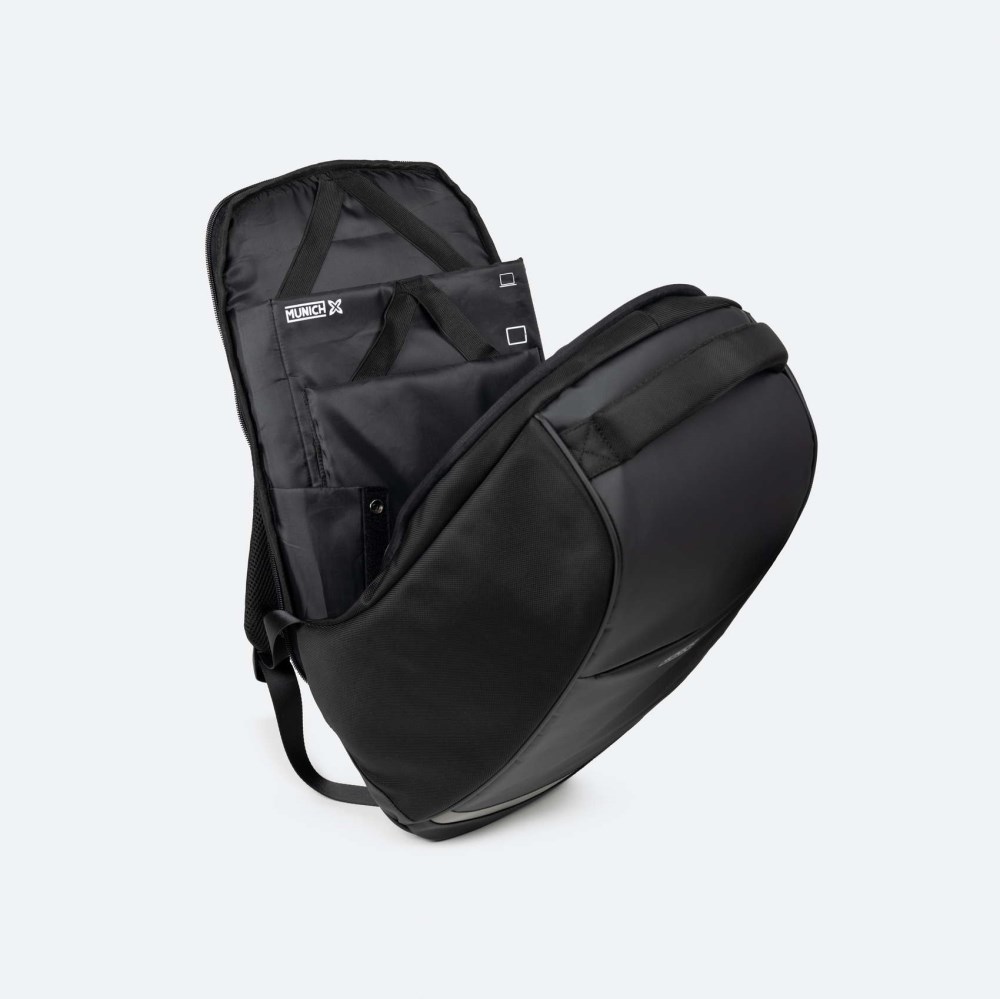 MOCHILA MUNICH SHIELD NEGRO - NEGRO