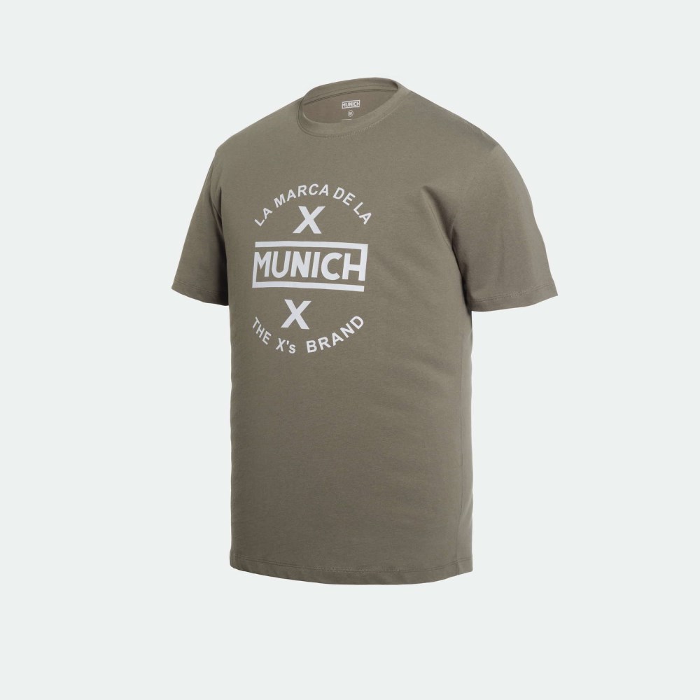 Camiseta MUNICH de algodón khaki - CAQUI