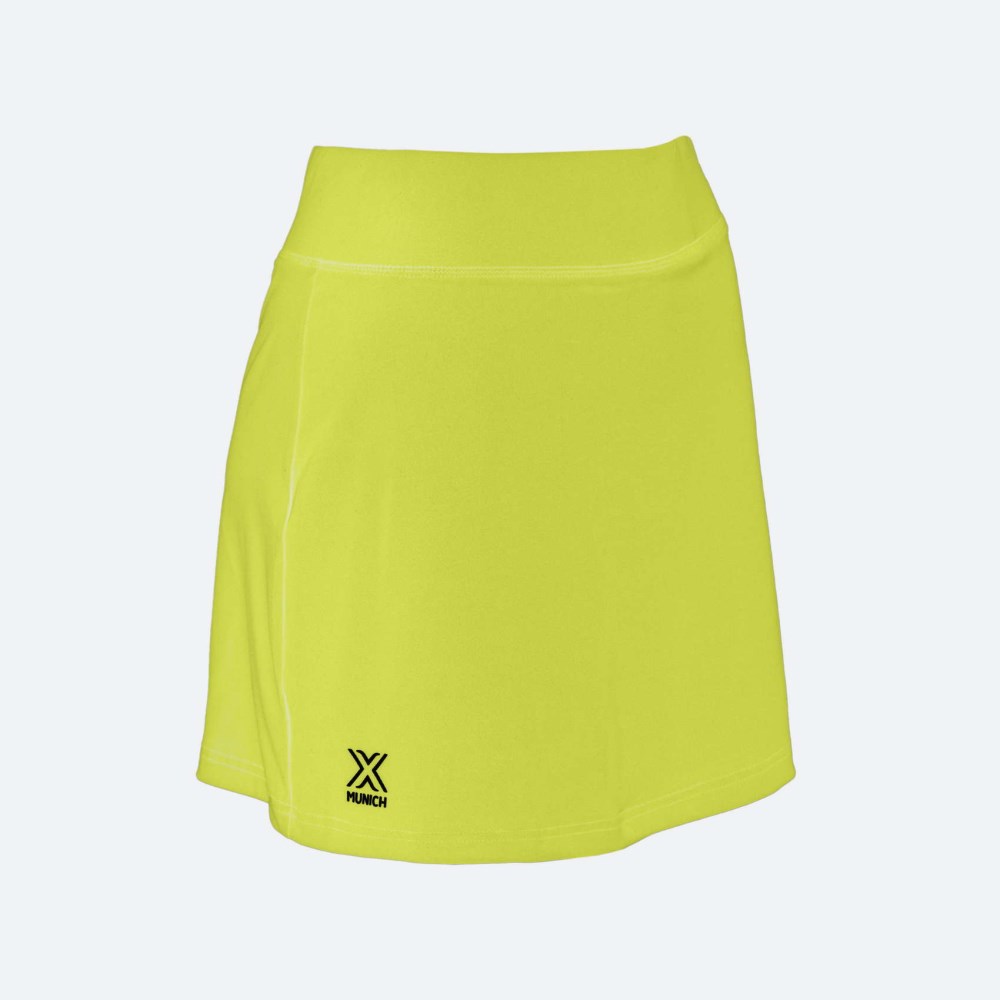 Falda MUNICH Winner de poliéster-elastano lima - AMARILLO