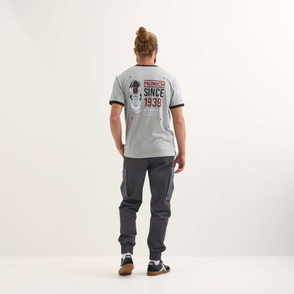 Camiseta MUNICH Goal lifestyle hombre de algodón-viscosa gris - GRIS