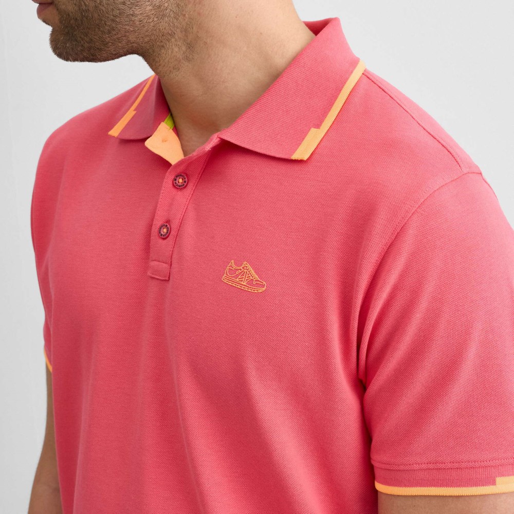 Polo MUNICH slam lifestyle de algodón rosa - ROSA