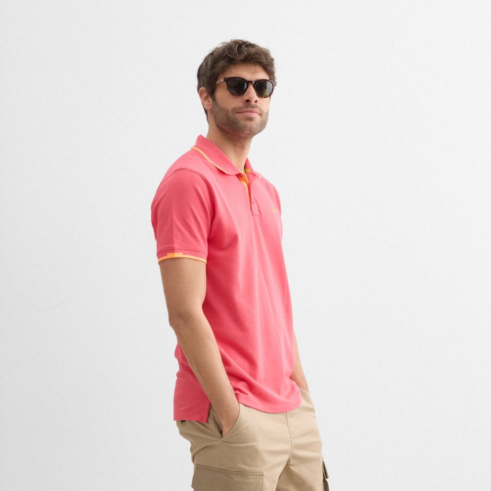 Polo MUNICH slam lifestyle de algodón rosa - ROSA
