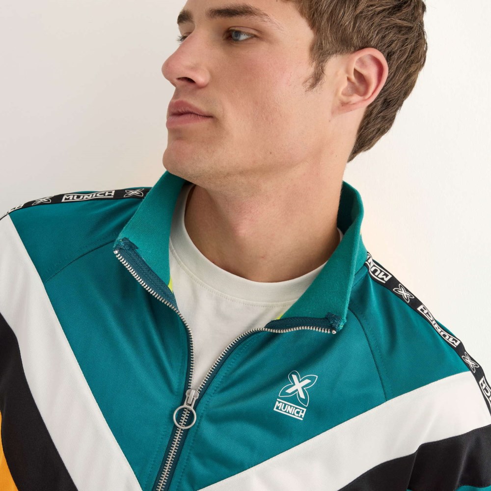 Chaqueta MUNICH Scudetto streetwear hombre de poliéster multicolor - NARANJA