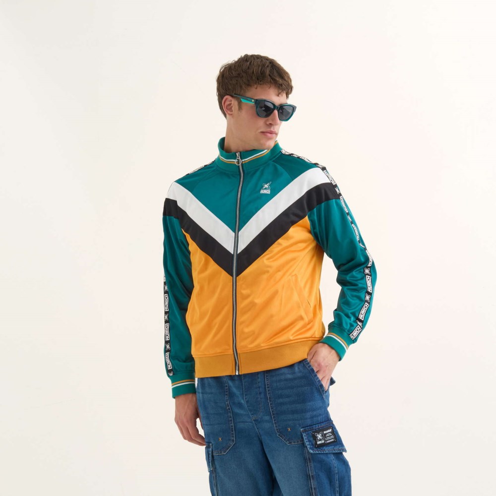 Chaqueta MUNICH Scudetto streetwear hombre de poliéster multicolor - NARANJA