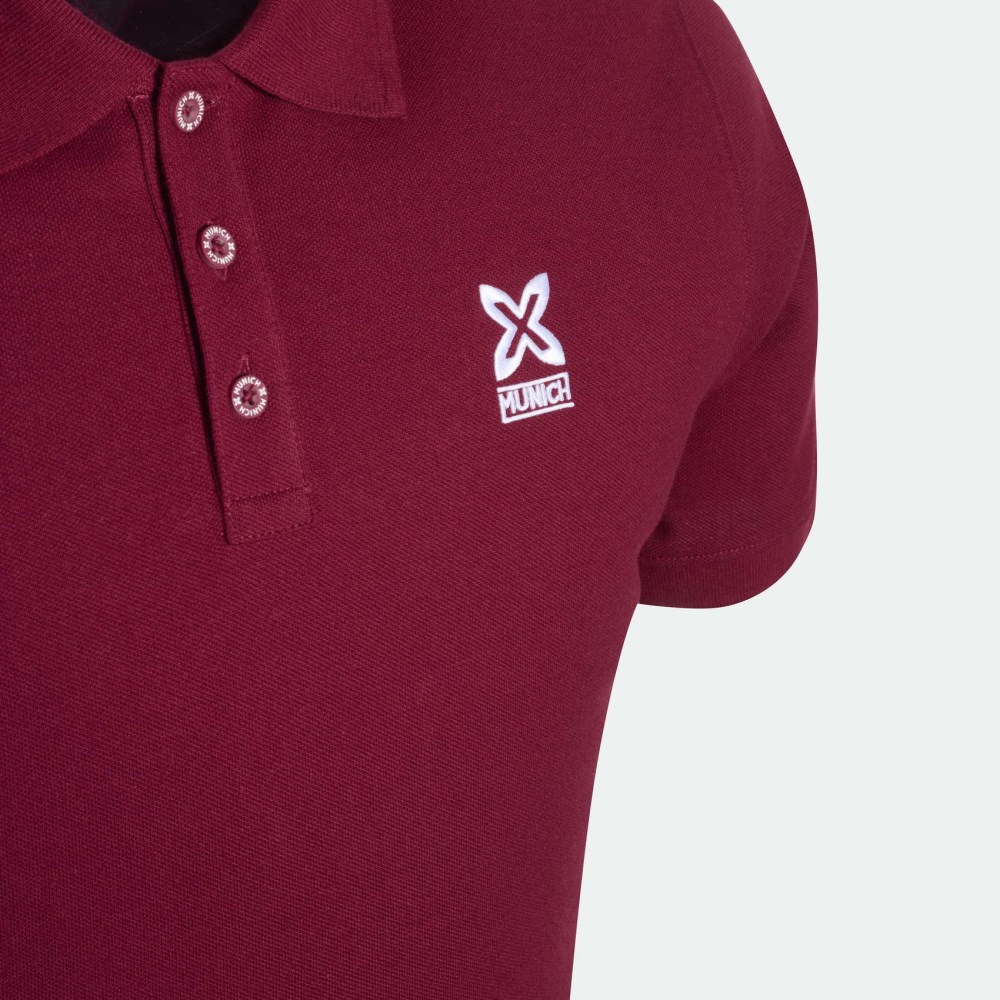 Polo MUNICH hombre de algodón burdeos - BURDEOS