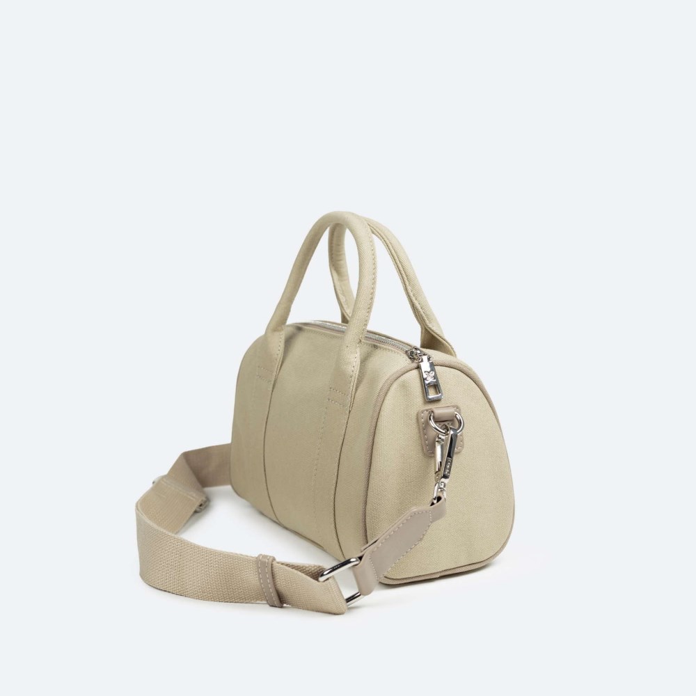 CALA CROSSBODY BARREL C/TAUPE + ORANGE - BEIGE