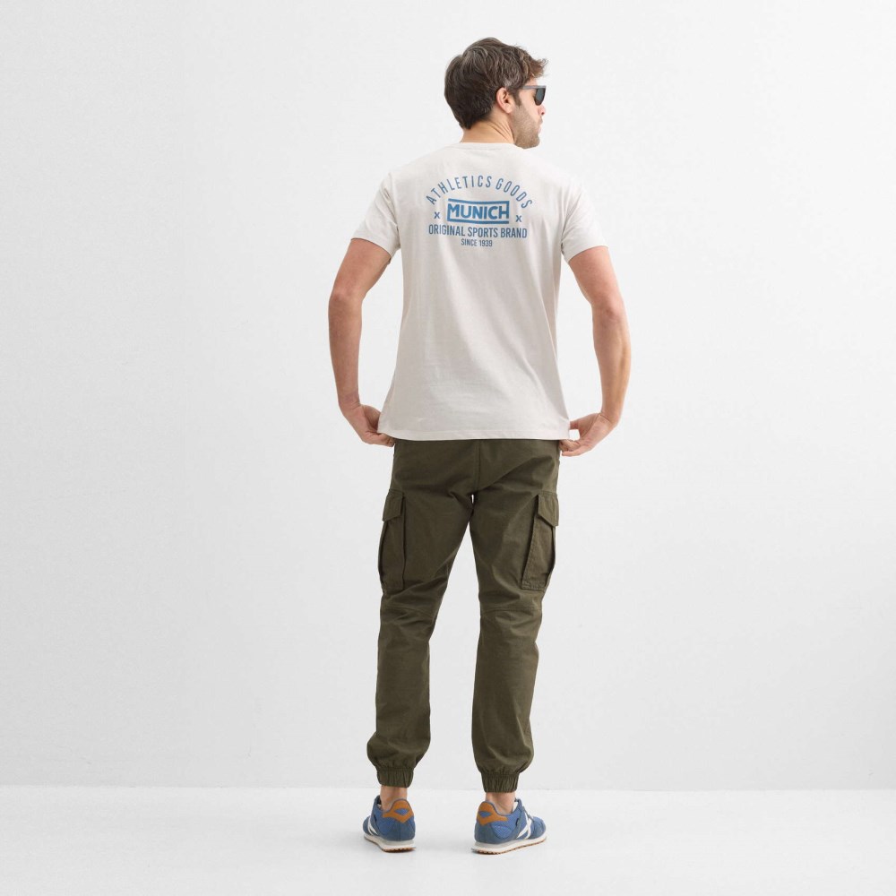 Camiseta regular MUNICH lifestyle de algodón orgánico gris - GRIS