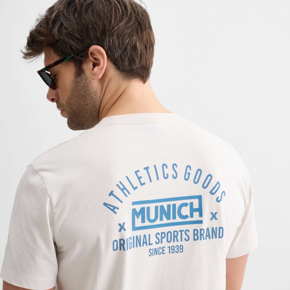 Camiseta regular MUNICH lifestyle de algodón orgánico gris - GRIS