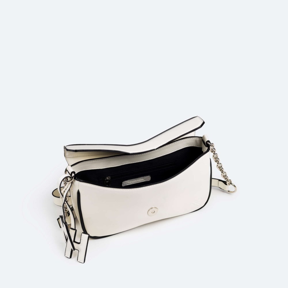 MH CROSSBODY BAGUETTE C/WHITE - BLANCO