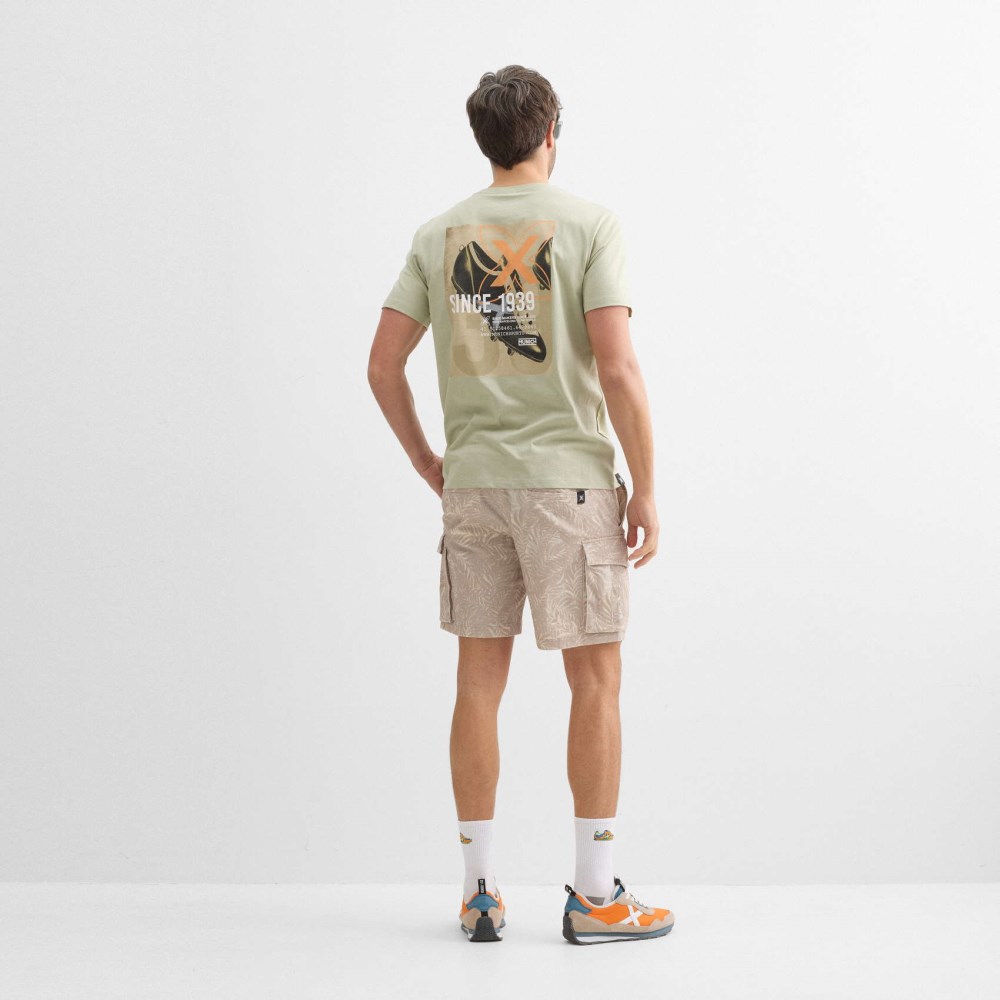 Camiseta regular MUNICH lifestyle de algodón orgánico verde - VERDE