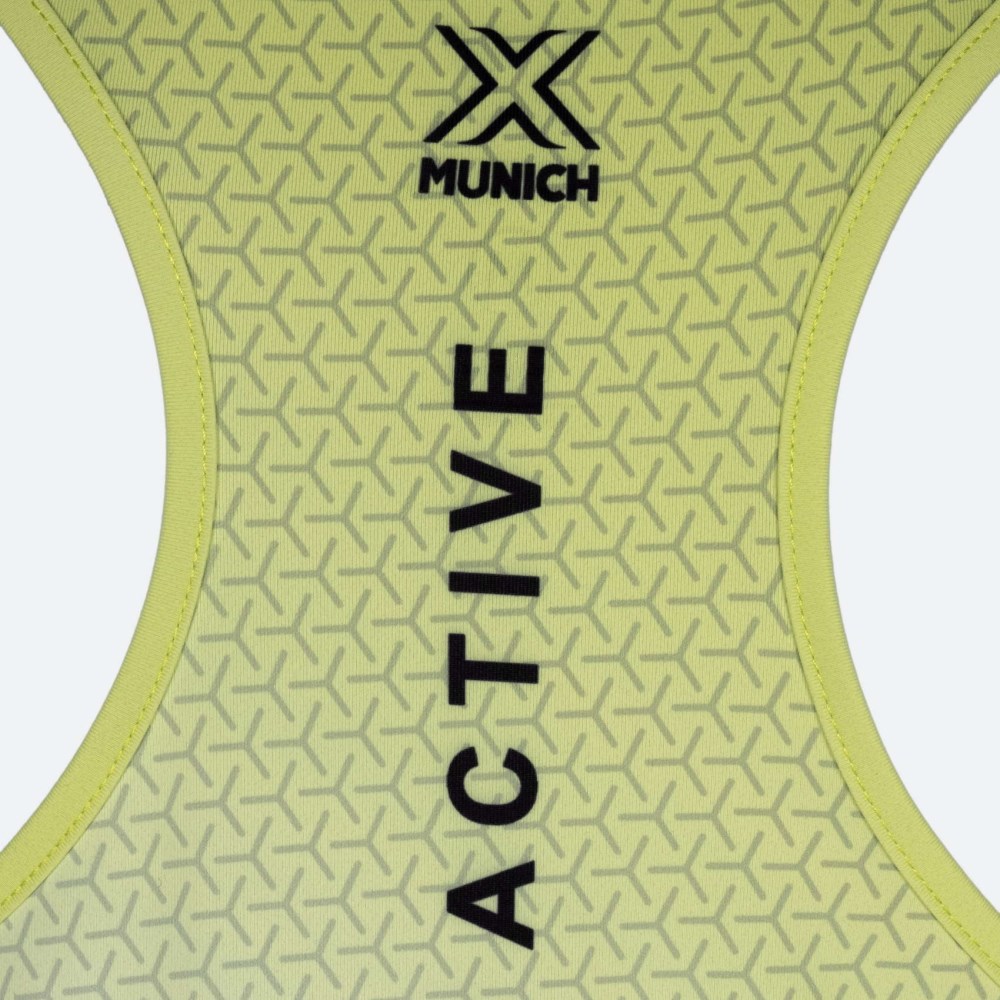 Camiseta sin mangas MUNICH Top Club de poliéster-elastano blanco/lima - BLANCO