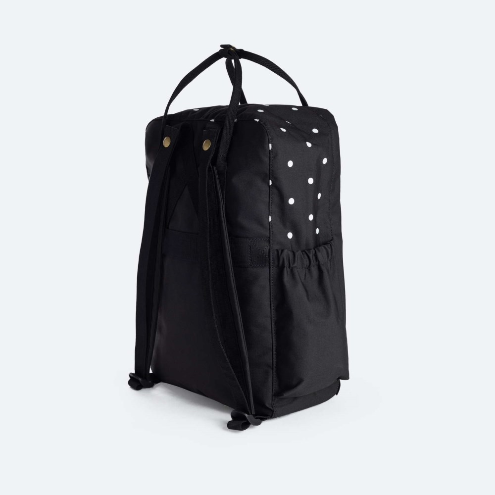 BACKPACK COUR BACKPACK COUR LARGE BLACK WHITE DOTS - NEGRO