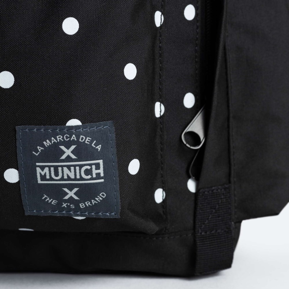 BACKPACK COUR BACKPACK COUR LARGE BLACK WHITE DOTS - NEGRO