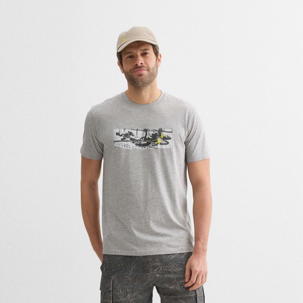 Camiseta regular MUNICH lifestyle de algodón orgánico-viscosa gris - GRIS