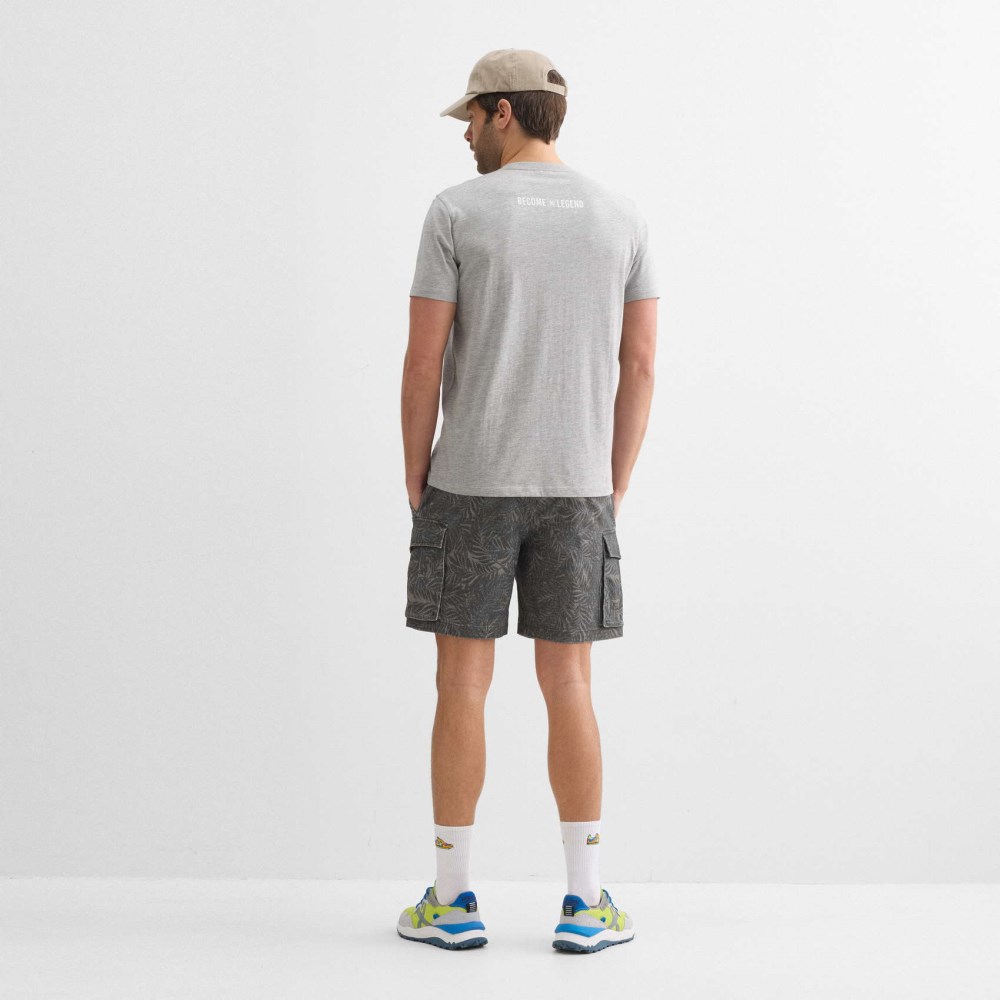 Camiseta regular MUNICH lifestyle de algodón orgánico-viscosa gris - GRIS