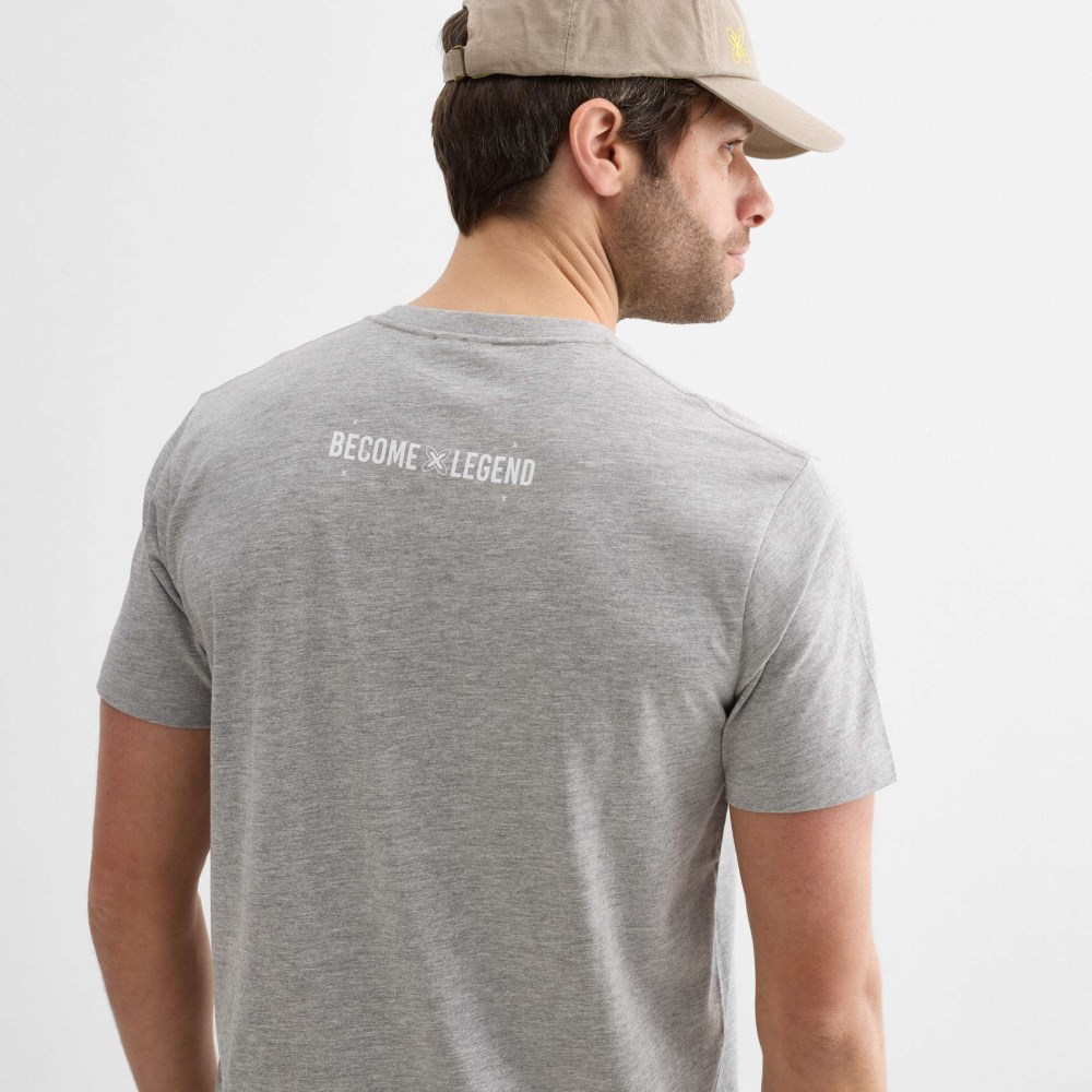 Camiseta regular MUNICH lifestyle de algodón orgánico-viscosa gris - GRIS