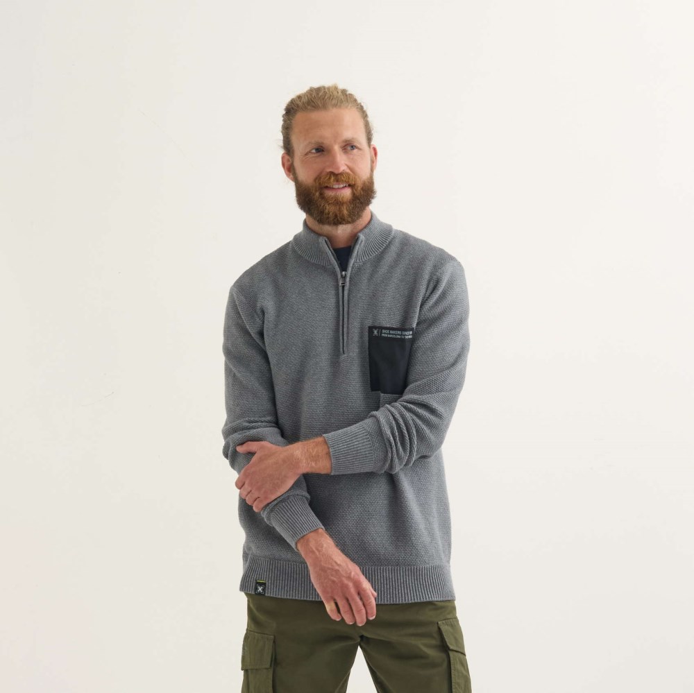 Jersey MUNICH Roma lifestyle hombre de algodón-poliéster gris - GRIS