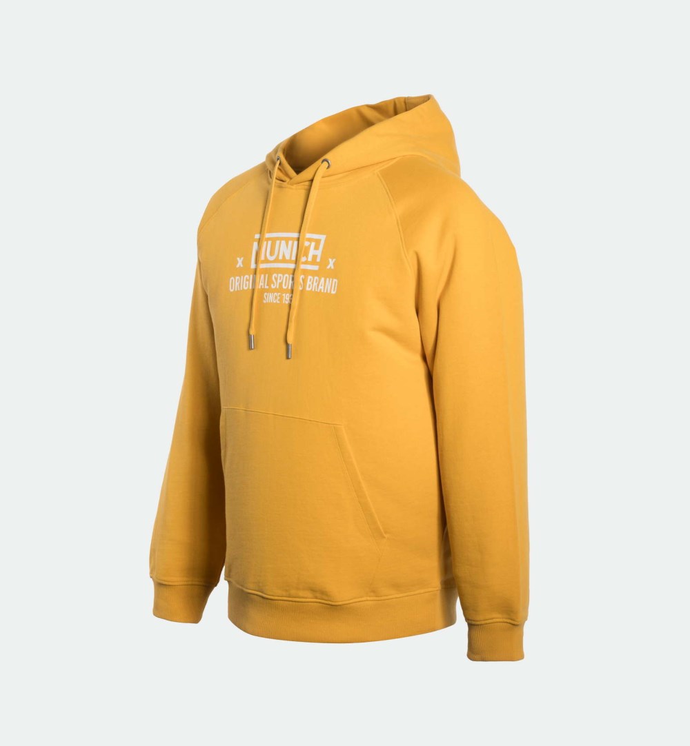 Sudadera MUNICH leyenda de algodón mostaza - AMARILLO