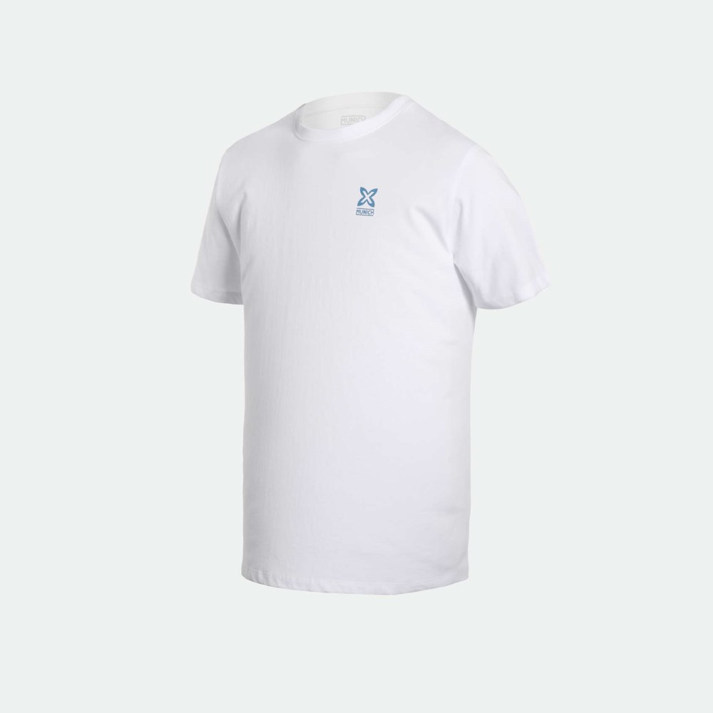 Camiseta MUNICH de algodón blanca - BLANCO