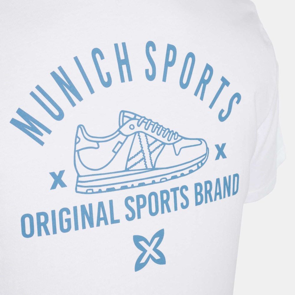 Camiseta MUNICH de algodón blanca - BLANCO